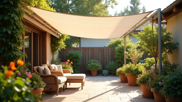 Protéger vos espaces extérieurs avec une voile d'ombrage
